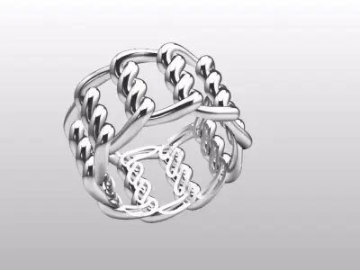 robe eternity knot ring 3D print model