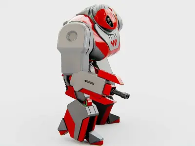 COMBAT DROID ZETH  Rigged for Unreal Engine - Unity - MIXAMO 3D model