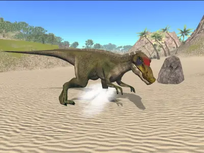 Baryonyx Animated Model Low-poly 3D model