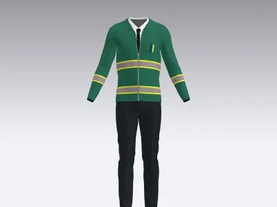 Engineer Uniform  Low-poly 3D model