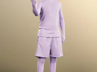 Jorge 12793 - Athletik Man Playing With Ball Low-poly 3D model