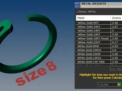 Rope Style Fashion Band Ring Size8 3D print model