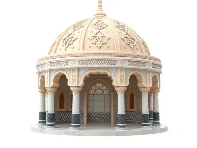 Ornate Pavilion Dome model pack Low-poly 3D model