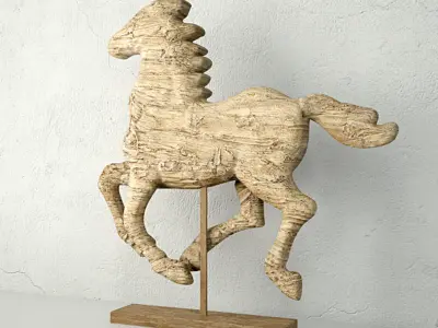 Tan Horse 3D model