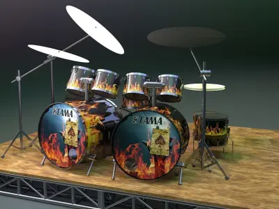 Drum kit 3D model