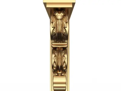 Bracket Carved Plaster Molding Decoration 02 Low-poly 3D model