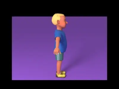 The sports men Low-poly 3D model