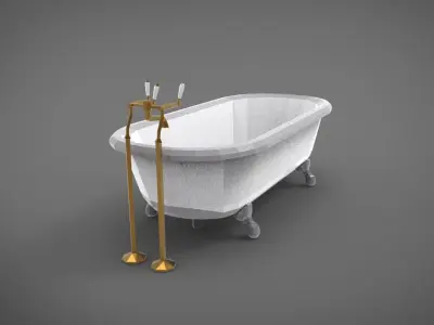 bathtub Low-poly 3D model