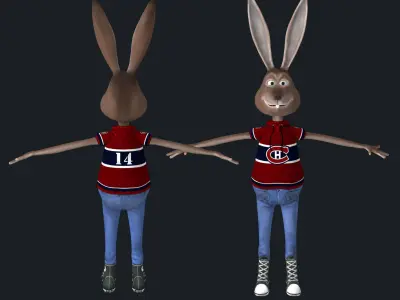Rabbit Gustaf Low-poly 3D model