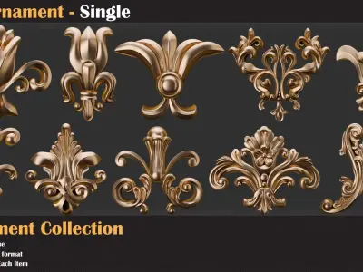 50 Ornament Single- Vol 05 3D model