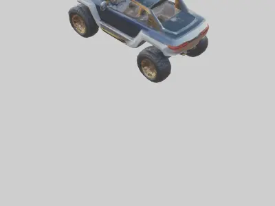 Luxury Electric Offroad Car model Low-poly 3D model
