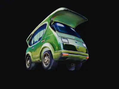COOL CARS SolarRover no5 Collectable Model these WHEELS are HOT Low-poly 3D model