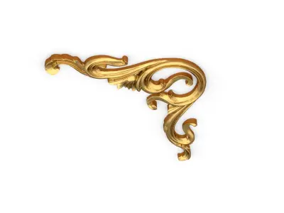 Classic carved corner decor ornament 373 3D model