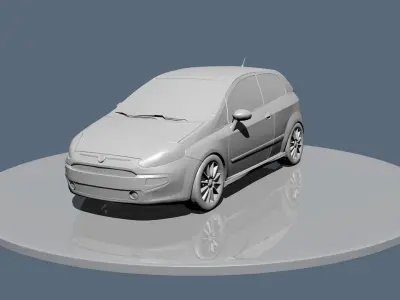 Fiat Punto Low-poly 3D model