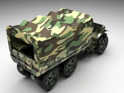 Military Truck URAL 4320 Russian 3D model