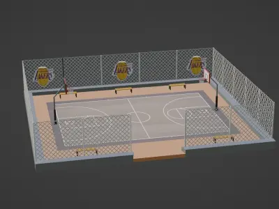 Basketball Stadium - Los Angeles Lakers Low-poly 3D model
