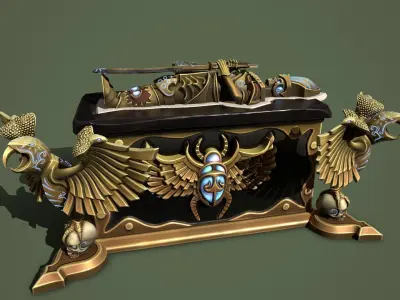 Desert chest Low-poly 3D model