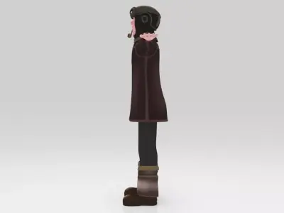 Character Brita Rigged Engineering Classic  Low-poly 3D model