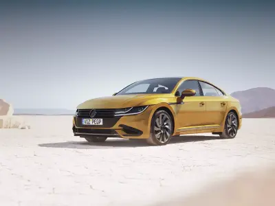 Modern family sedan unbranded 3D model