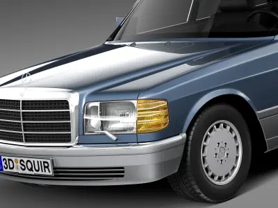 Mercedes-Benz 500 SEL 1987-1992 3D model