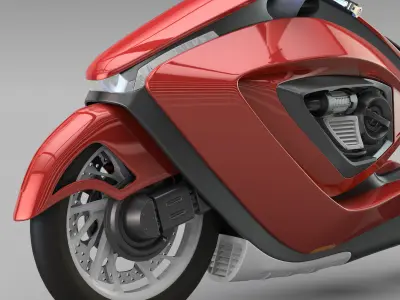 Sport bike futuristic concept 3D model