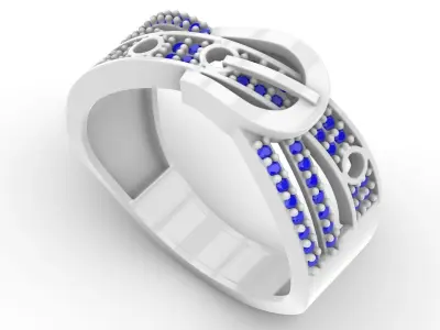 Jewelry Diamond Ring Model RG27 Free 3D print model