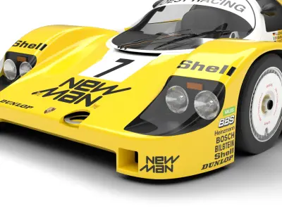 Porsche 956 Group C 1982 NewMan Joest Racing 3d model  3D model