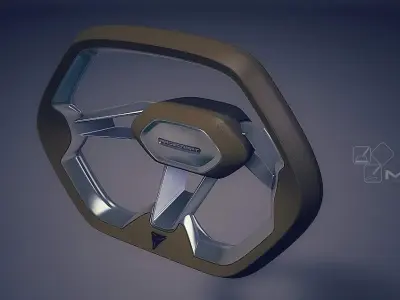 Ragecraft steering wheel Low-poly 3D model