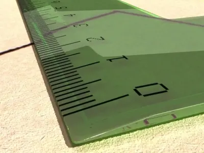 Square Angle Ruler 01 3D model