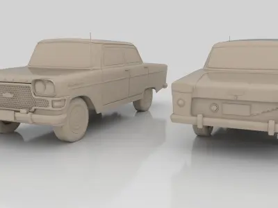 Devrim 1961 first car Turkey Republ 3D model