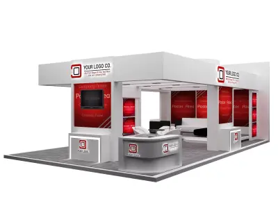 Booth Exhibition Stand a536b 3D model