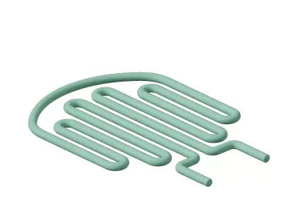 Plastic Heating Element Coil Toy 3D model
