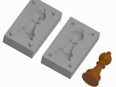 Chocolate Mold Chess Bishop 3D print model