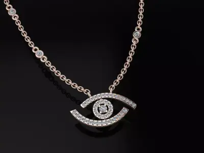 Messika Lucky Eye Pendant 3D print model