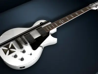 James Hetfield ESP JH IRON CROSS White 3D model