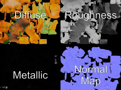 Fantasy Furry Winged Creature Rigged and Animated D Model Low-poly 3D model