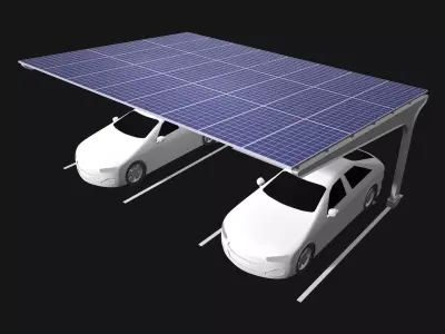 Solar carport 25U08 3D model