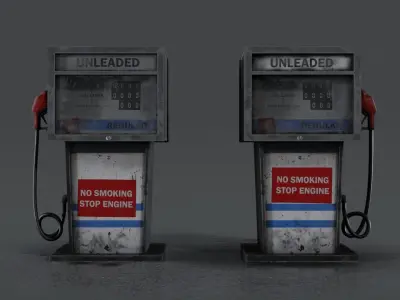 Realistic Gas Pump - PBR  Low-poly 3D model