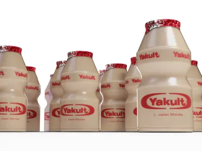 Yakult milk beverage 3D model