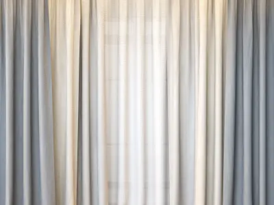 Minimalistic Curtain With 4K Textures 3D model