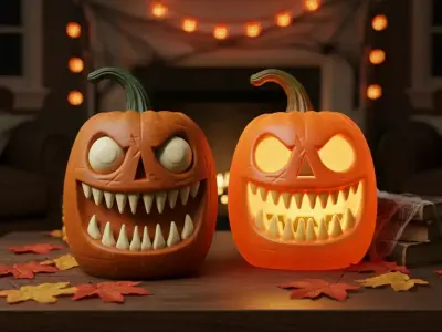 Monster Pumpkin for Halloween 3D print model