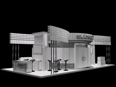 Booth Exhibition Stand a317b  3D model