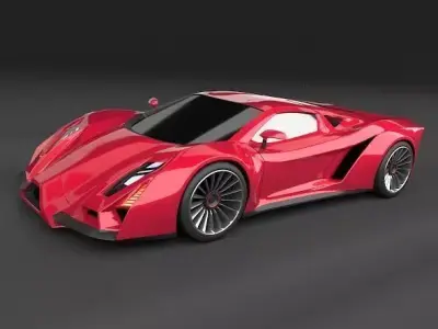 Exonis sports car concept 3D model