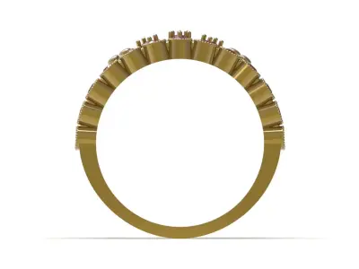 Crown Design jewelry stl 3d cad ring model jr00306 3D print model