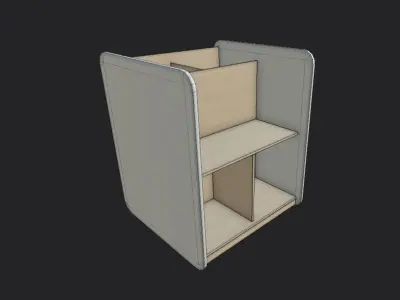 MaxiBacUp With Bench White Low-poly 3D model