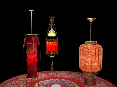 Chinese red  Lantern   3D model