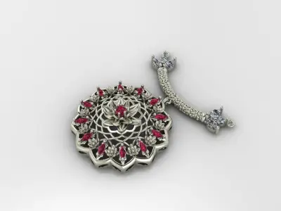 Pendant Flower 3D print model
