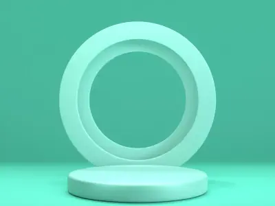 Display Podium Green 3D model