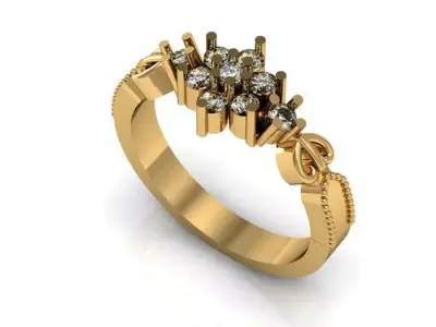 wedding ring 3D print model