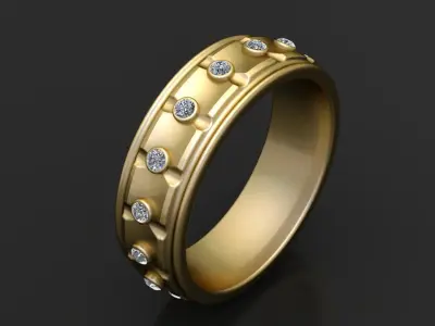 gold ring design  3D print model